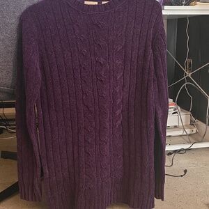 Classic Elements Deep Purple Knit Sweater